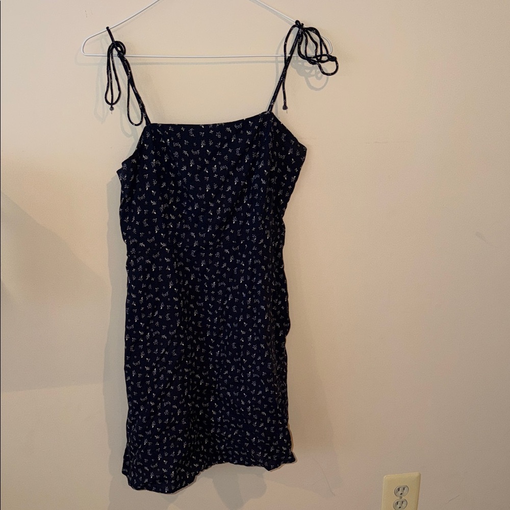 Navy Blue Floral romper